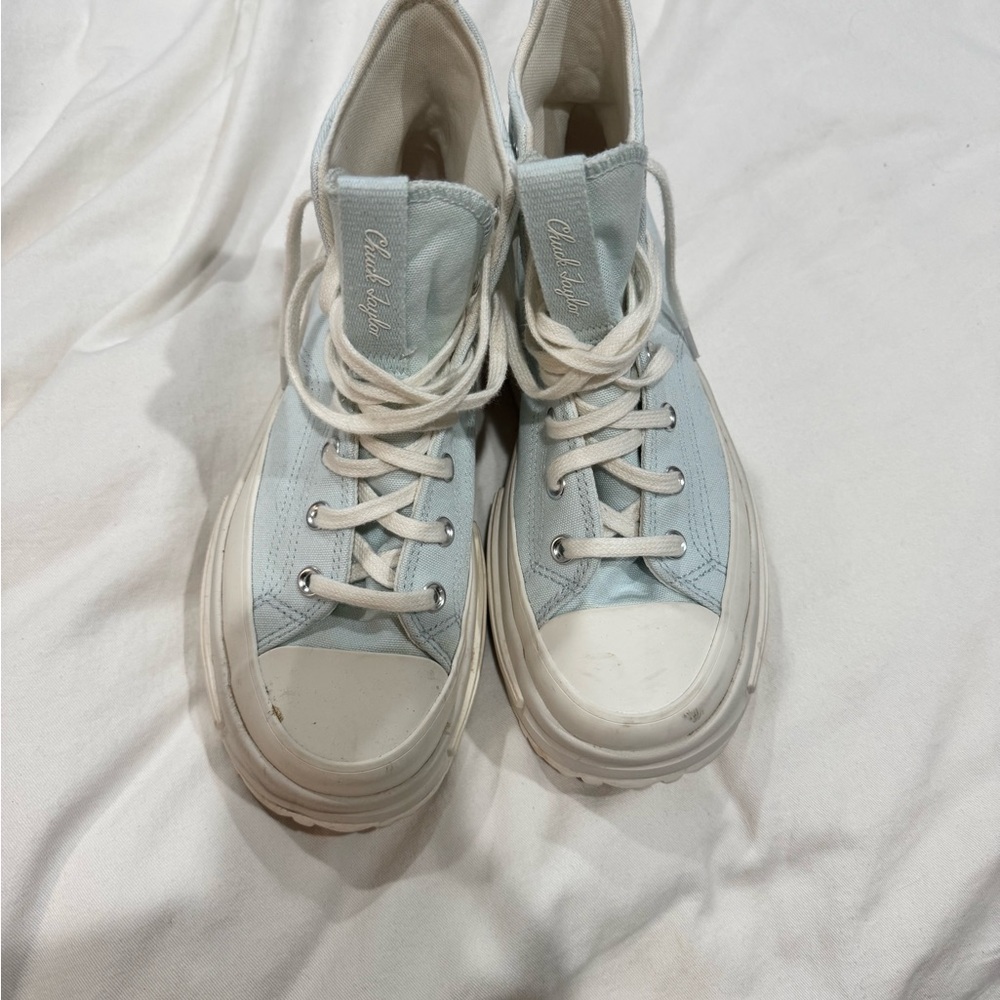 Converse Sky Blue and White High-Top Sneakers